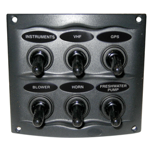 BEP Marine BEP Waterproof Panel - 6 Switches - Grey - 900-6WP