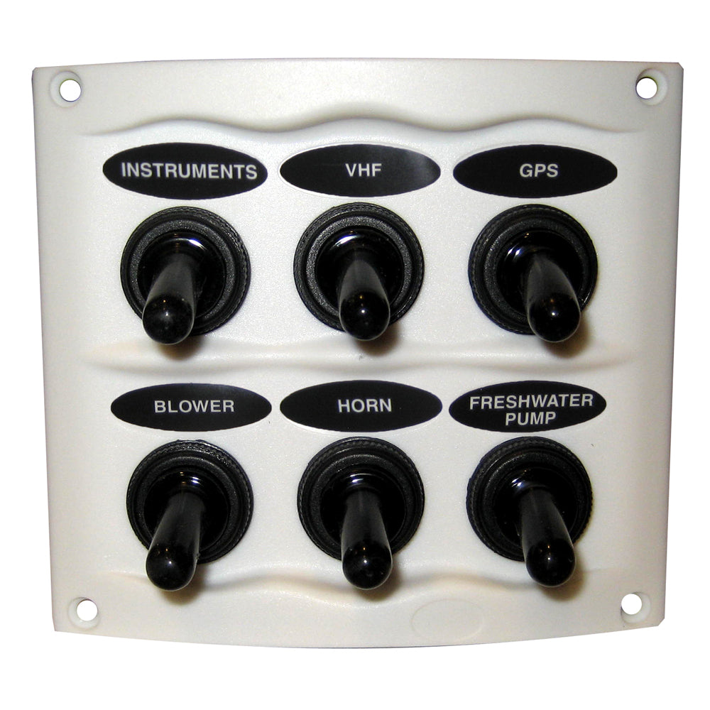 BEP Marine BEP Waterproof Panel - 6 Switches - White - 900-6WPW