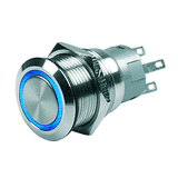 BEP Marine BEP Push Button Switch - 24V Latching On/Off - Blue LED - 80-511-0007-01