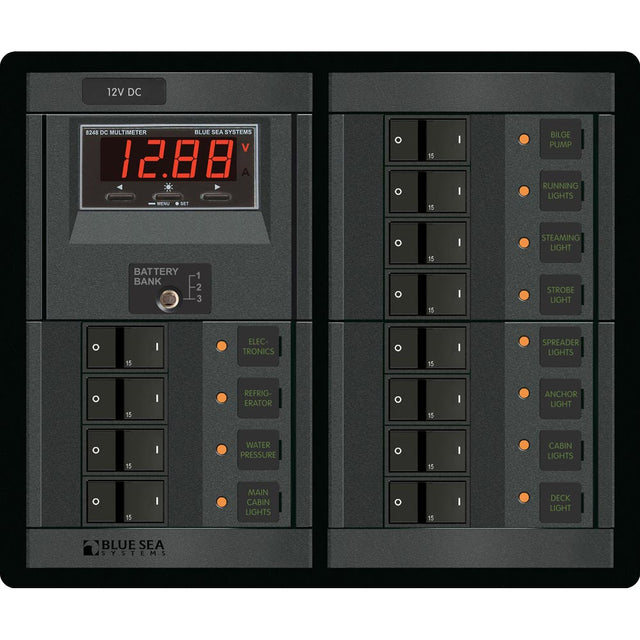 Blue Sea Systems Blue Sea 1217 12V DC 12 Position w/Digital Meter