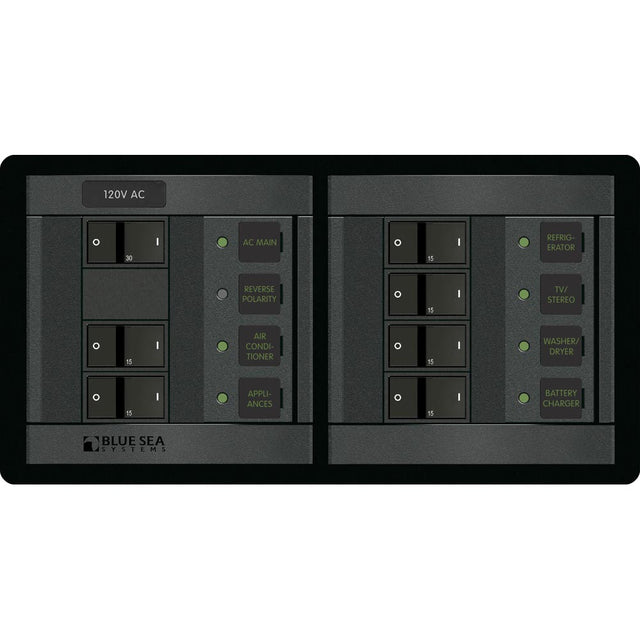Blue Sea Systems Blue Sea 1230 120V AC Main + 6 Positions - Horizontal