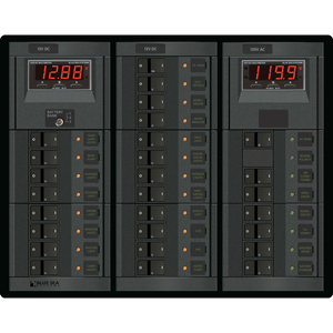 Blue Sea Systems Blue Sea 1218 12V DC Main + 19 Positions / 120V AC Main + 6 Positions
