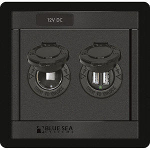 Blue Sea Systems Blue Sea 1478 360 Panel - 12V DC Socket & Dual USB Charger