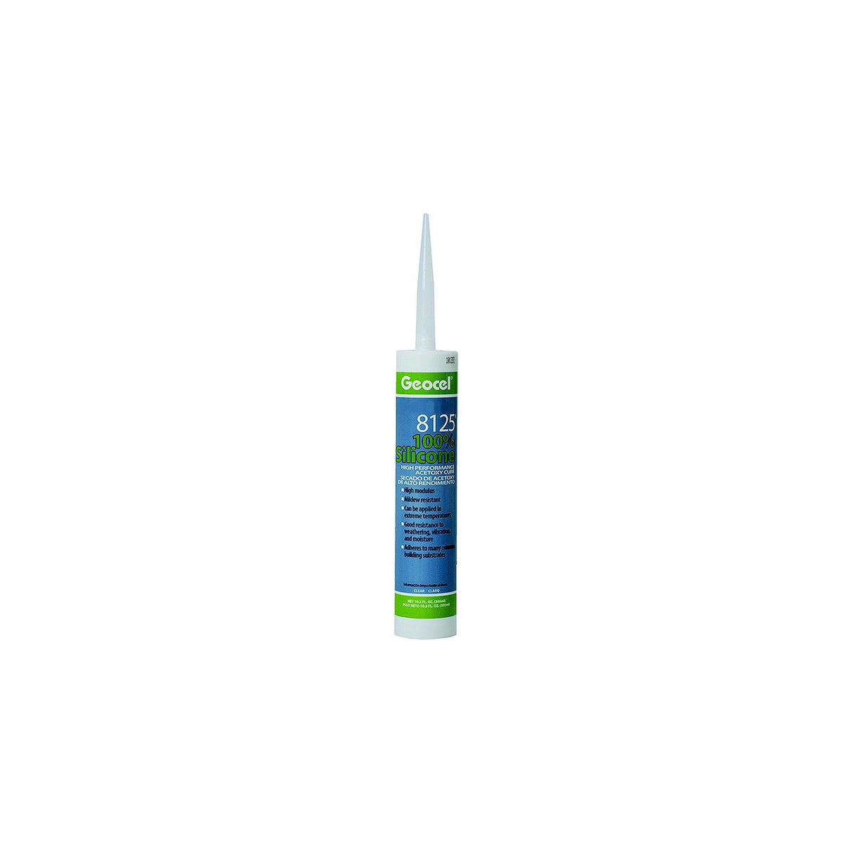 Geocel GC68112 8125® 100% Silicone High Performance Acetoxy Cure Sealant, 10.3 oz., White - image 1