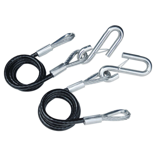Tie Down Class 3 Black Vinyl Jacketed Hitch Cables with Wire Safety Latch - 59541 - image 1