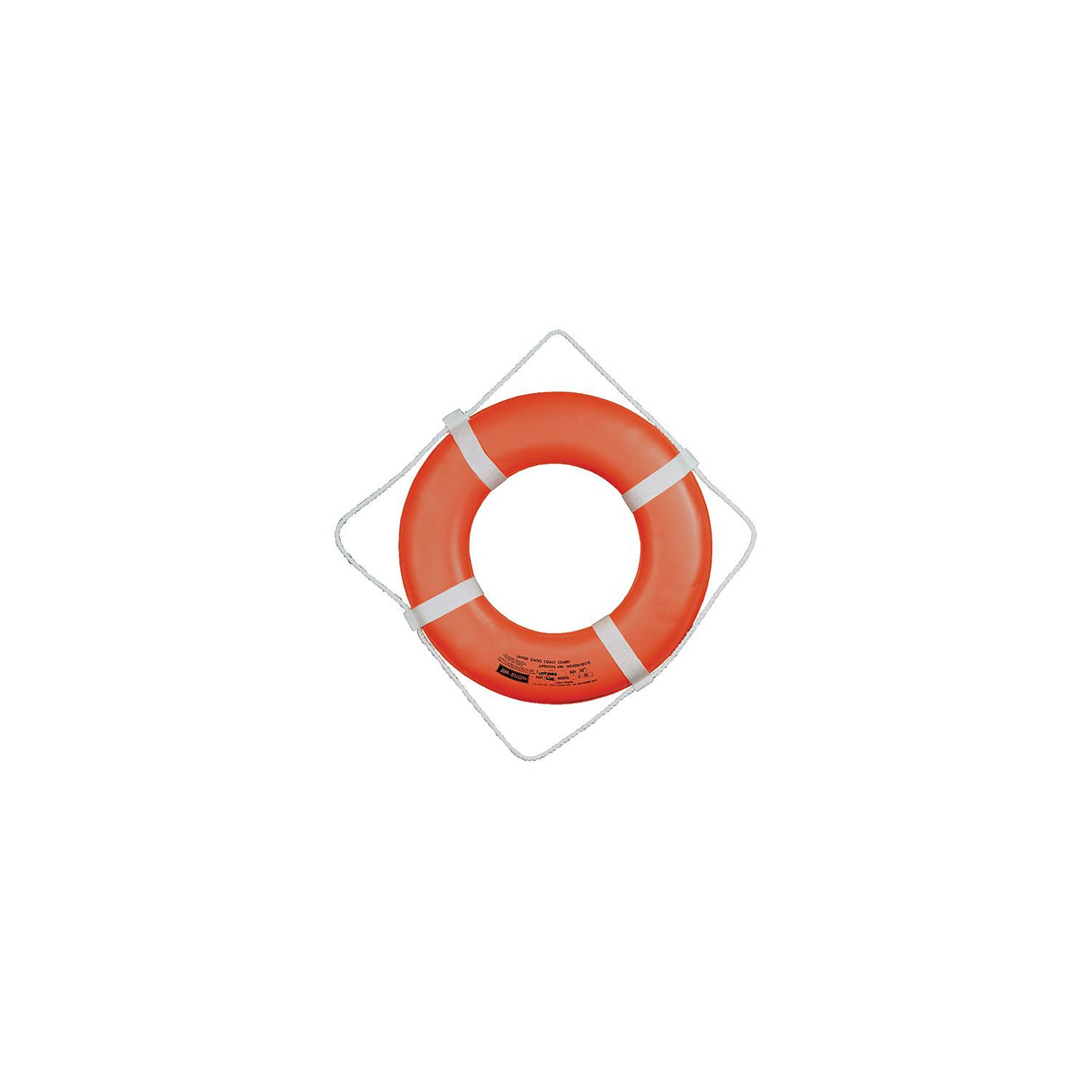 Cal June Jim-Buoy Closed Cell Foam U.S.C.G. Approved Life Ring With Webbing Straps - GO-24