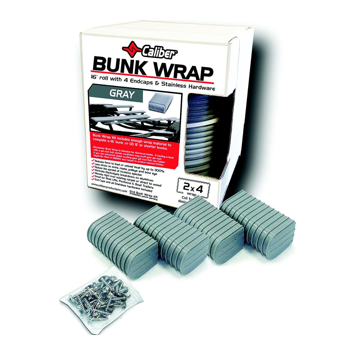 Caliber 23052BK Bunk Wrap Kit (Includes 4 Endcaps and Stainless Steel Hardware) - 23052-BK