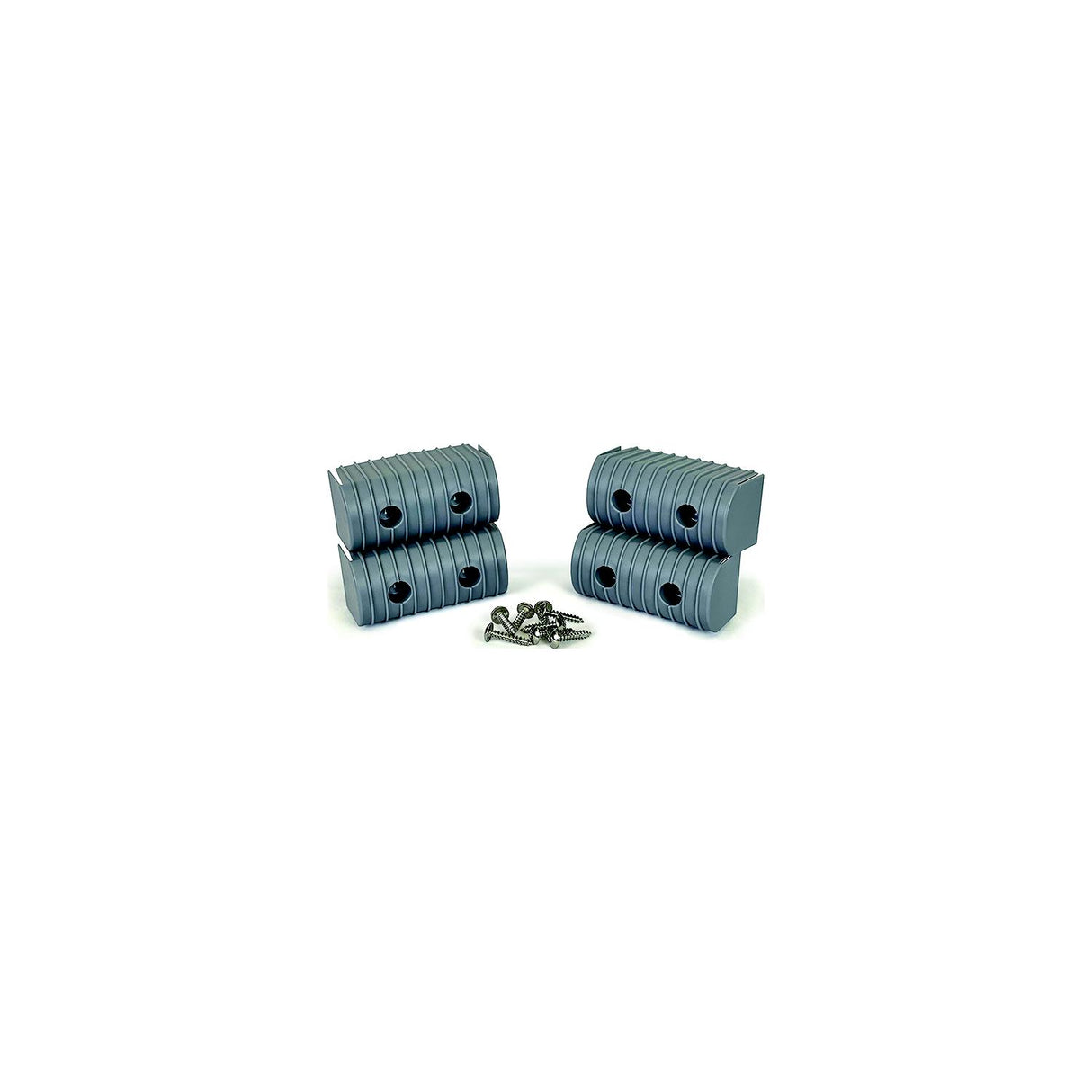 Caliber BunkWrap End Cap 2x6" Grey Accessory Kit w/Stainless Steel Hardware *4-Pack [23053] - official Caliber product image 2