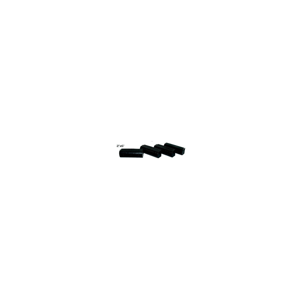 Caliber 23074BK Bunk Wrap 2" x 6" End Cap Only, Black, 24/pk - 23074-BK