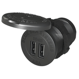 Blue Sea Systems Blue Sea 1045 12/24V Dual USB Charger - 1-1/8" Socket Mount