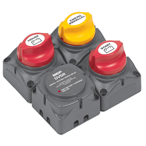 BEP Marine BEP Square Battery Distribution Cluster f/Single Engine w/Two Battery Banks - 716-SQ-140A-DVSR