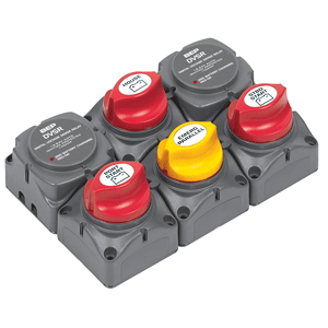 BEP Marine BEP Battery Distribution Cluster f/Twin Outboard Engines w/Three Battery Banks - 717-140A-DVSR
