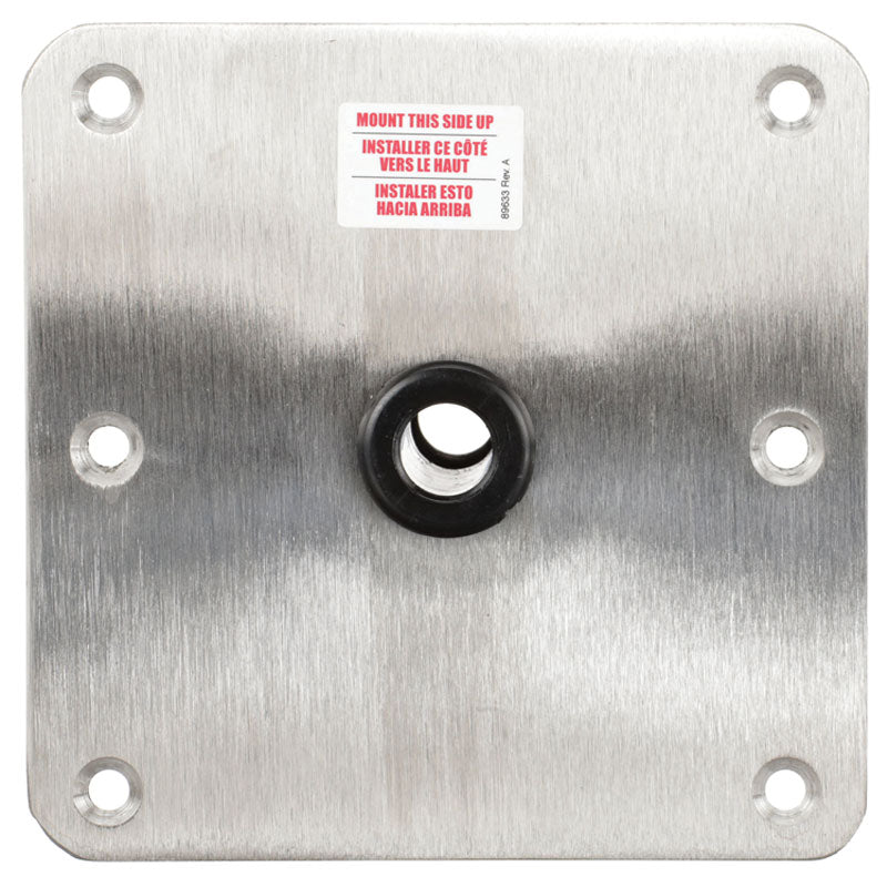 Swivl-Eze Lock’N-Pin 3/4” Pin Base - All Stainless Steel (7" x 7", Non-Threaded, Acetal Bushing) - 67739-SS - image 1