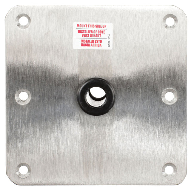 Swivl-Eze Lock’N-Pin 3/4” Pin Base - All Stainless Steel (7" x 7", Non-Threaded, Acetal Bushing) - 67739-SS - image 1