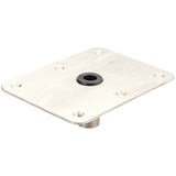 Swivl-Eze Lock’N-Pin 3/4” Pin Base - Stainless Steel Finish (6" x 8", Non-Threaded, Acetal Bushing) - 66839 - image 1