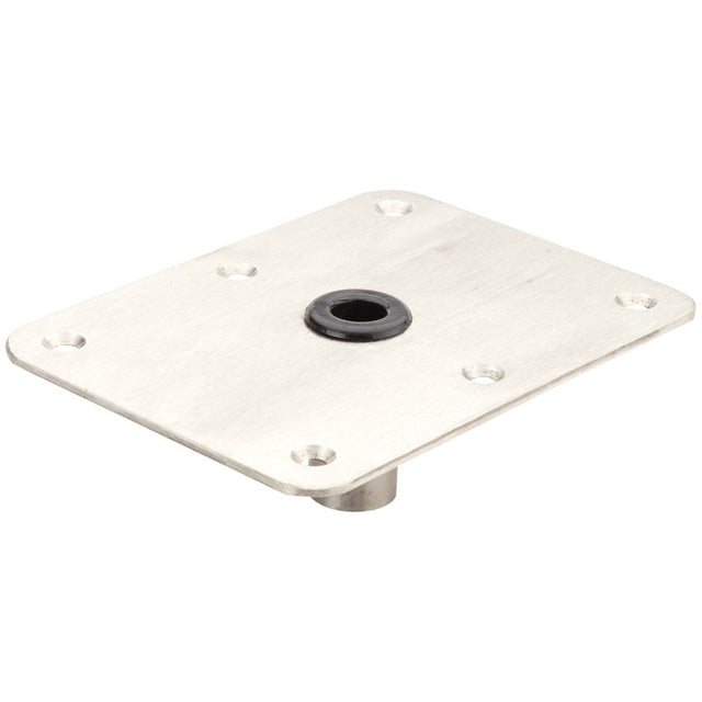 Swivl-Eze Lock’N-Pin 3/4” Pin Base - Stainless Steel Finish (6" x 8", Non-Threaded, Acetal Bushing) - 66839 - image 1