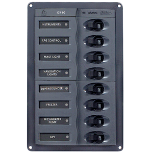 BEP Marine BEP DC Panel - 8-Way - Vertical - 901V