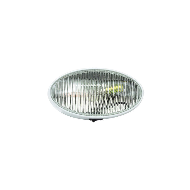 FulTyme RV Oval Porch/Utility Light w/Switch, Clear/ White housing - SC590-1124 - image 1