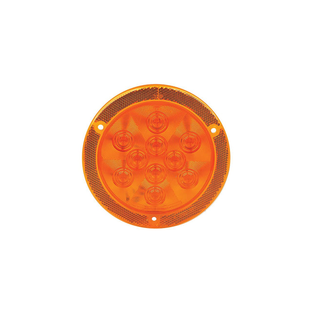 FulTyme RV LED 4" Round Sealed Light W/Reflex Mounting Flange, Yellow - SC590-1152 - image 1