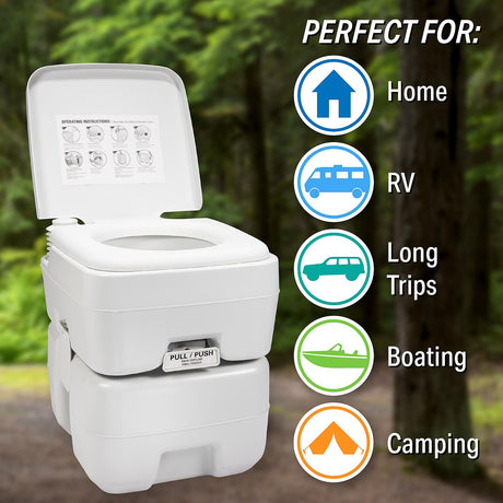 FulTyme RV 6003 Portable Toilet, White, 5.3-Gal. (20 l) - DEF1020S - official FulTyme RV product image 16