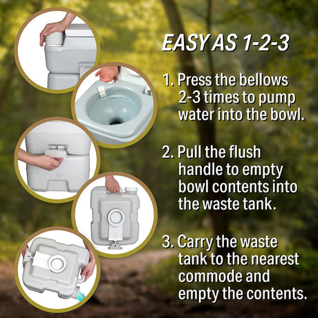 FulTyme RV 6003 Portable Toilet, White, 5.3-Gal. (20 l) - DEF1020S - official FulTyme RV product image 15
