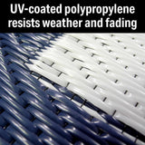 FulTyme RV 6064 Outdoor Patio Mat, Blue/White, 6' x 9' - 6 X 9 BLUE/WHITE - official FulTyme RV product image 8