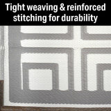 FulTyme RV 6067 Outdoor Patio Mat, Grey/Light Tan, 6' x 9' - 6 X 9 TOUPE/LIGHT GREY - official FulTyme RV product image 5