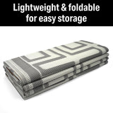 FulTyme RV 6067 Outdoor Patio Mat, Grey/Light Tan, 6' x 9' - 6 X 9 TOUPE/LIGHT GREY - official FulTyme RV product image 4