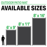 FulTyme RV 6064 Outdoor Patio Mat, Blue/White, 6' x 9' - 6 X 9 BLUE/WHITE - official FulTyme RV product image 4