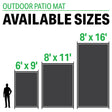 FulTyme RV 6069 Outdoor Patio Mat, Grey/Light Tan, Square Pattern, 8' x 16' - 8 X 16 TOUPE/LIGHT GREY - image 1