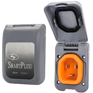SmartPlug 30 AMP Male Non-Metallic Inlet Cover - Grey - BM30PG
