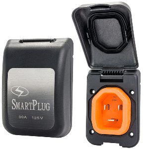 SmartPlug 30 AMP Male Non-Metallic Inlet Cover - Black - BM30PB