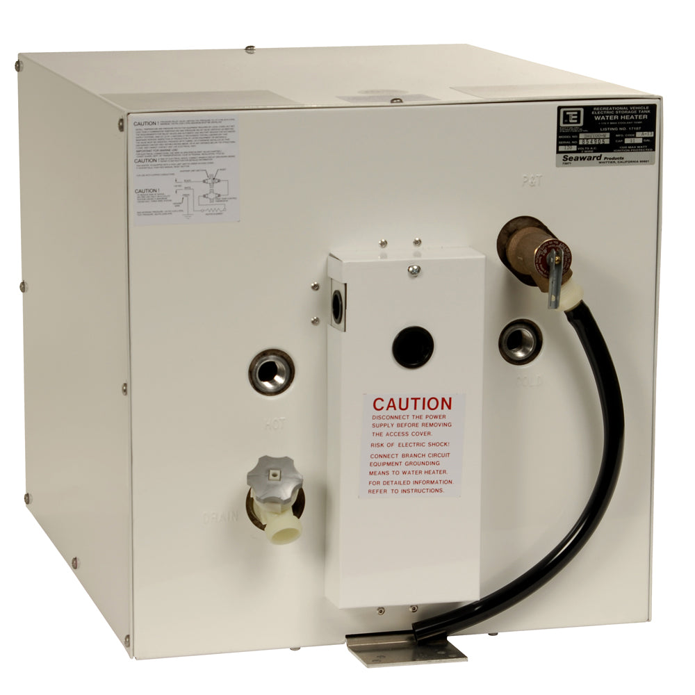 Whale Marine Whale Seaward 11 Gallon Hot Water Heater w/Rear Heat Exchanger - White Epoxy - 120V - 1500W - S1100W