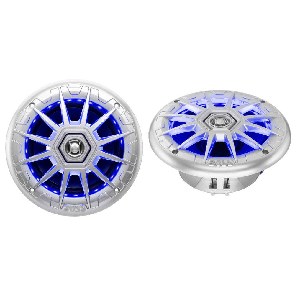 Altavoces Boss Audio MRGB65S de 6,5" con iluminación RGB - Plata - 200 W [MRGB65S]