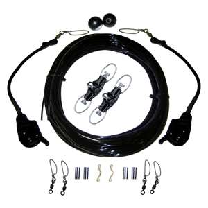 Rupp Marine Rupp Single Rigging Kit W/Lok-Ups & Nok-Outs - 160' Black Mono - CA-0172-MO