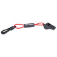 Jet Logic Safety Whistle on Floating Lanyard (Black and Red) - W-2 - image 1