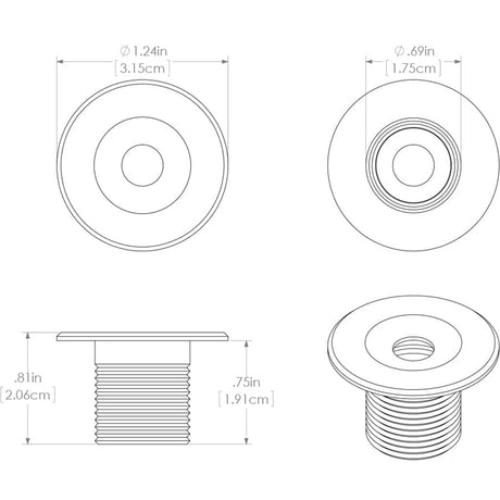Lumitec Echo Courtesy Light - Brushed Housing - Blue Light - 112204