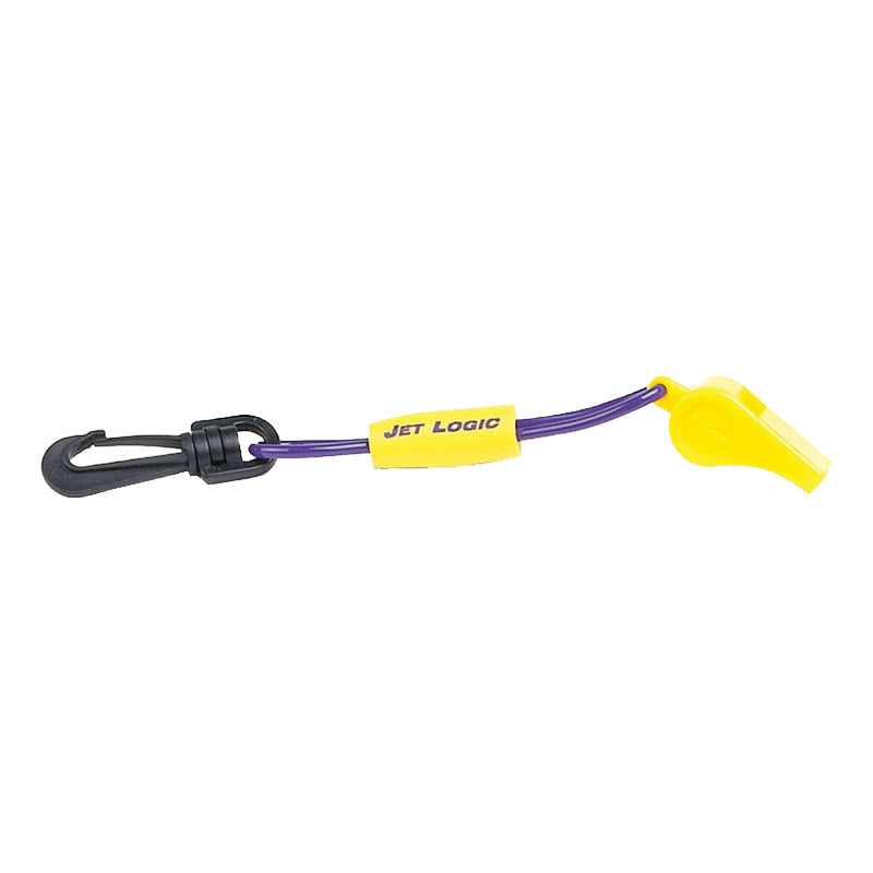 Jet Logic Safety Whistle on Floating Lanyard (Purple and Yellow) - W-1 - image 1