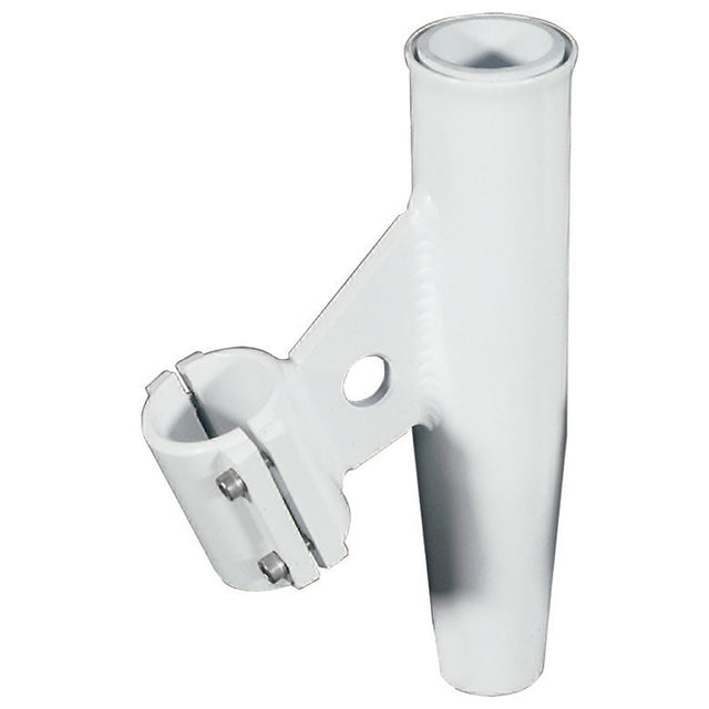 Lee's Tackle Lee's Clamp-On Rod Holder - White Aluminum - Vertical Mount - Fits 1.050 O.D. Pipe - RA5001WH