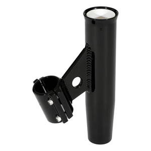 Lee's Tackle Lee's Clamp-On Rod Holder - Black Aluminum - Vertical Mount - Fits 2.375" O.D. Pipe - RA5005BK