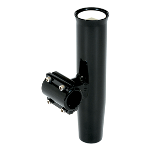 Lee's Tackle Lee's Clamp-On Rod Holder - Black Aluminum - Horizontal Mount - Fits 1.315" O.D. Pipe - RA5202BK