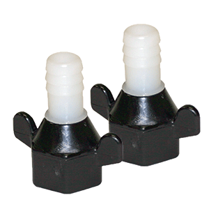 Shurflo by Pentair 1/2" Barb x 1/2" NPT-F Hex/Wingnut Straight Fitting (Pair) - 94-181-04
