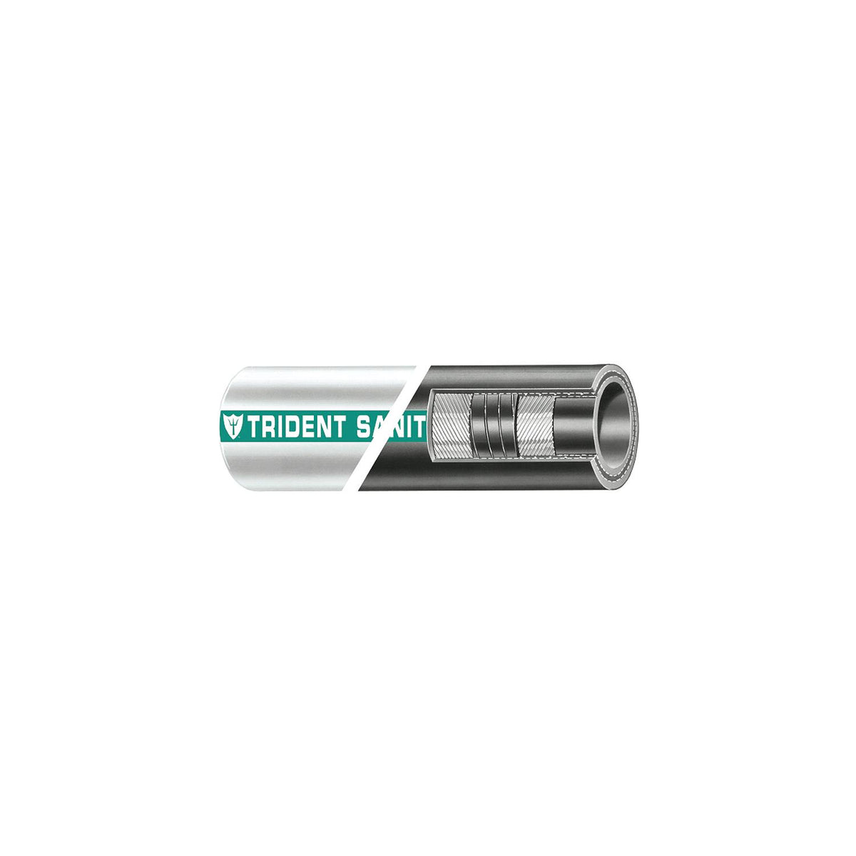 Trident Marine 1-1/2" x 50 Coil Premium Marine Sanitation Hose - White w/Green Stripe [102-1126] - official Trident Marine product image 2