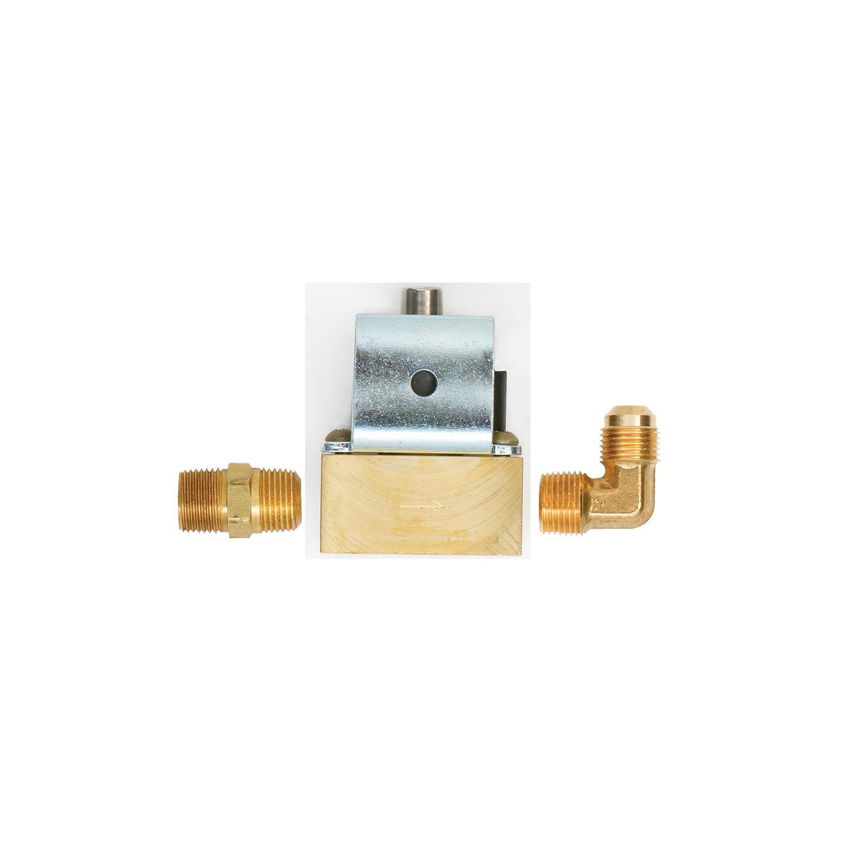 Trident Marine 12VDC Low-Pressure Brass Solenoid Shut-Off Valve 3/8" Female Ports 2 Brass Connection Fittings [1300-7706.2-KIT] - official Trident Marine product image 2