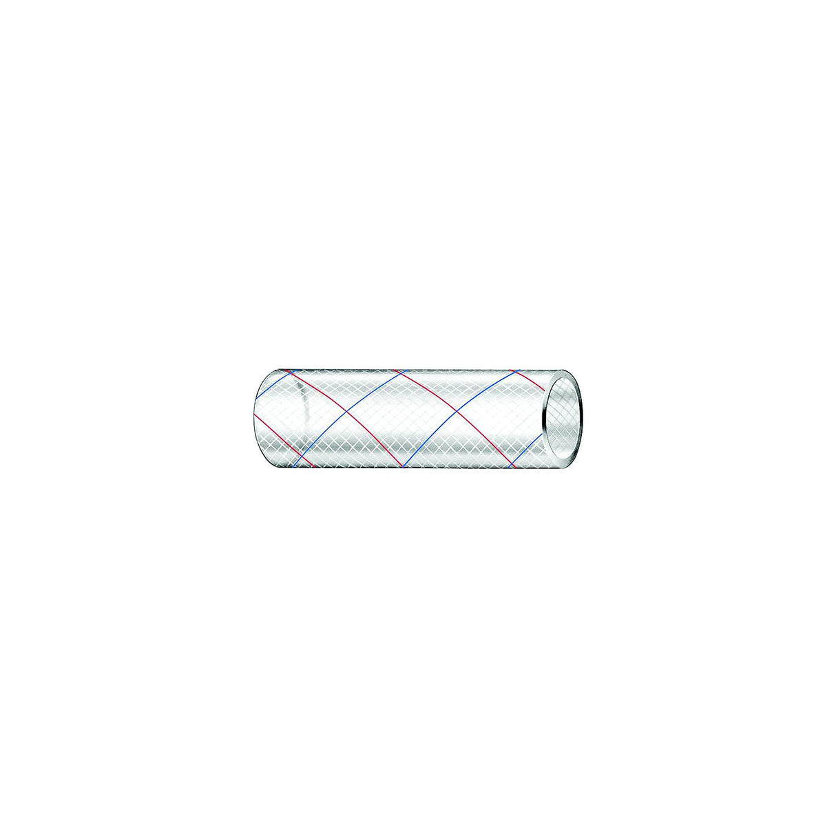 Trident Marine 1" x 50' Clear Reinforced PVC Hose Tubing - Red Blue Tracer [162-1006] - official Trident Marine product image 3
