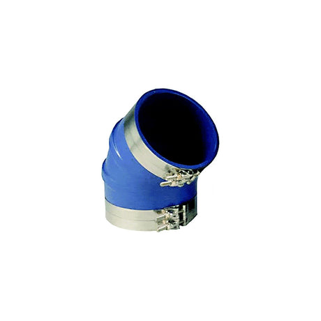 Trident Marine 8" ID 45-Degree Blue Silicone Molded Wet Exhaust Elbow w/4 T-Bolt Clamps [240V80000-S/S] - official Trident Marine product image 4