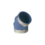 Trident Marine 6" ID 45-Degree Blue Silicone Molded Wet Exhaust Elbow w/4 T-Bolt Clamps [240V6000-S/S] - official Trident Marine product image 3
