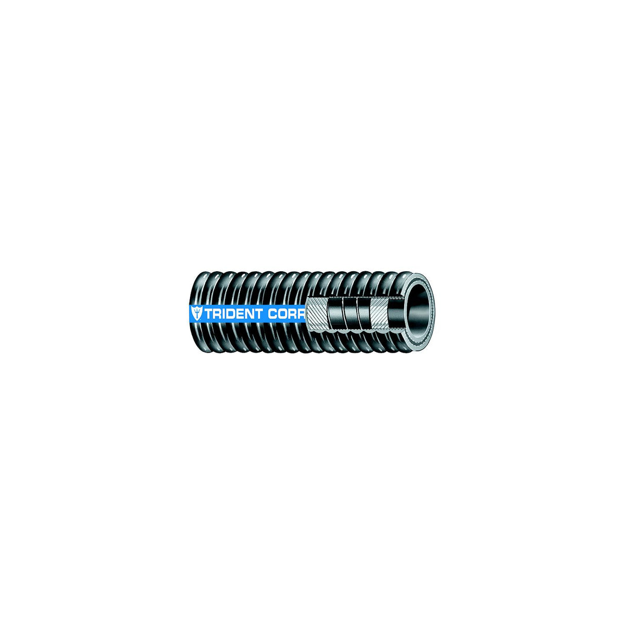 Trident Hose Trident 2522124 Flex Corrugated Hardwall Exhaust Hose, 2-1/2" x 12.5' - 2522124