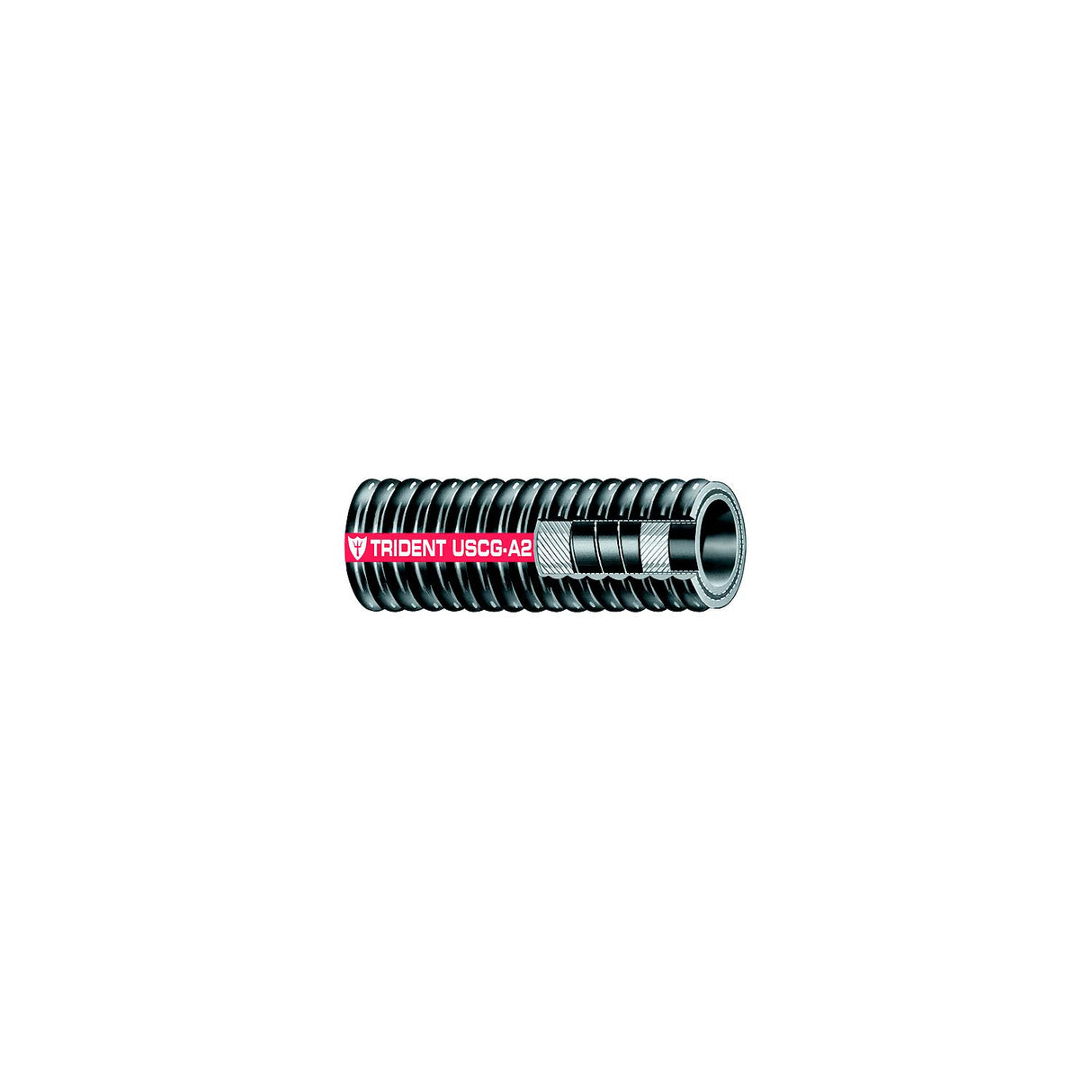Trident Hose Trident 32911241B Type A2 Corrugated Fuel Fill Hose, 1-1/2" x 12.5' - 32911241B