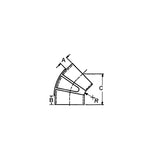 Trident Marine 3" ID 45-Degree EPDM Black Rubber Molded Wet Exhaust Elbow w/4 T-Bolt Clamps [TRL-345-S/S] - official Trident Marine product image 3